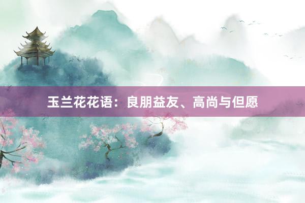 玉兰花花语：良朋益友、高尚与但愿